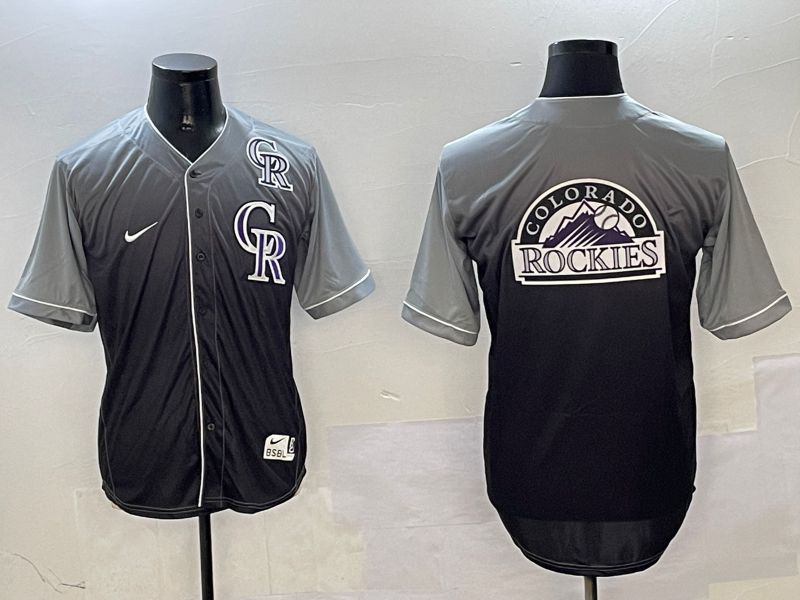 Men Colorado Rockies Blank Grey Drift Game 2025 Nike MLB Jersey style 4->colorado rockies->MLB Jersey